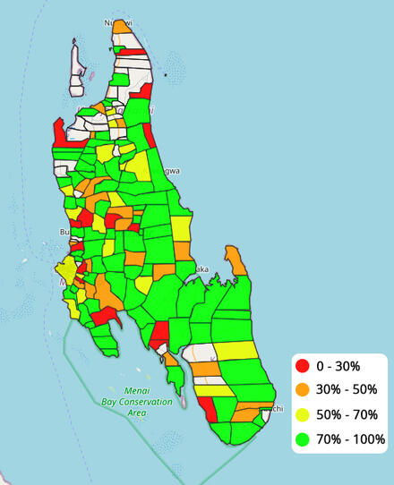 GARC rabies vaccination coverage map created by the REB