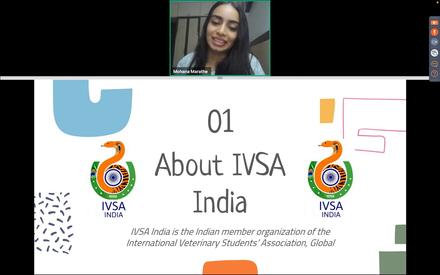 Mohana Marathe presents on the IVSA India and the collaboration with GARC