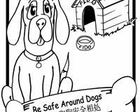 Be safe around dogs Chinese