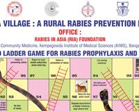 Snakes and ladders rabies game English