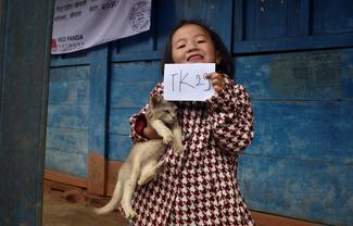 Mr Sonam Tashi Lama: Child and dog