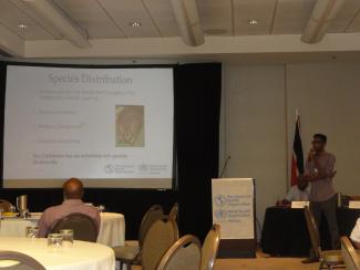 Dr. Maurice Frank (Trinidad) presents on bat species within the Caribbean