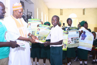 War against rabies Nigeria sharing rabies educational materials in schools 