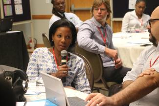 Dr. Jasayma Gonzalez (Cuba) makes comments during group discussions