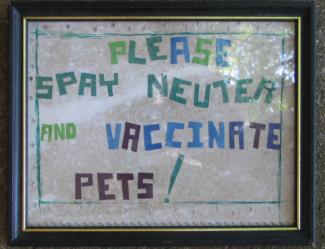SPAY,NEUTER,VACCINATE,PROVIDE FRESH WATER AND FOOD, AND SUPERVISE PETS!