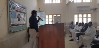 Dr.Nazar Ali Korejo,Associate professor(Veterinary Medicine Department)Sindh Agriculture University Tandojam,Sindh, Pakistan during Lecture