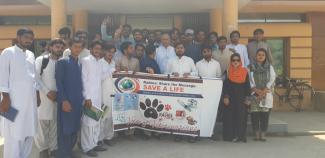 Group Photo of Students After World Rabies Day Walk at Sindh Agriculture University Tandojam,Sindh,Pakistan Organized by Voice of veterinarians