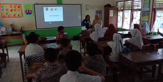 Elementary Rabies Education Program activity in Cikuda Elementary School, Sumedang, West Java, Indonesia