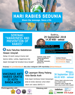 poster for World Rabies Day Event in Banda Aceh