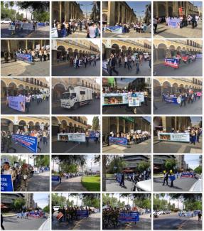 Caravana contra la enfermedad de la Rabia, participan unidades educativas, universidades, entidades publicas y privadas. Fotografía SEDES y Frecuencia Policial