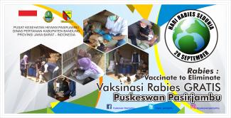 Free Rabies vaccination Puskeswan Pasirjambu Dinas Pertanian Kabupaten Bandung