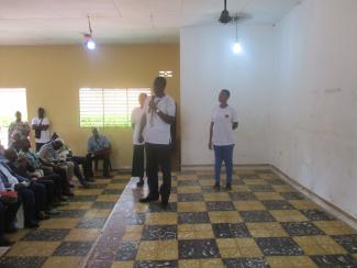 Intervention du Chef de l'Antenne INHP de Bouaké lors de la célébration de 13ème édition de la journée mondiale de lutte contre la rage dans à Sakassou la région de Gbêkê (Côte d'ivoire)