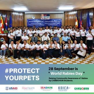 World Rabies Day 2019 : Raising Community Awareness of Rabies by CAMBOHUN Students.