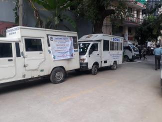 Dog catching vans pressed into usage