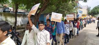 Rabies awareness rally in surrounding areas in Jeedimetla,Hyderabad on 28th September