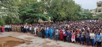 Students who  assembled for the awareness program