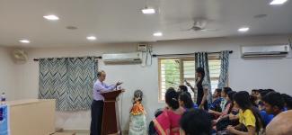 Dr.G.Sampath addressing the students and interacting with them