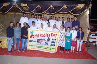 The team involved in Anti-rabies awareness campaign