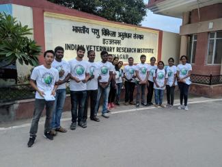 Volunteers going for distribution pamphlets on Rabies