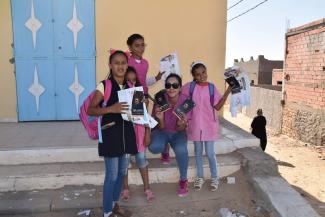 With Children in Hazoua in the Tubisian -Algerian border 