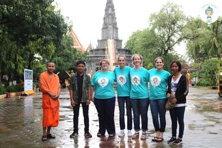 Working with animal rights campaigners at a Siem Reap pagoda