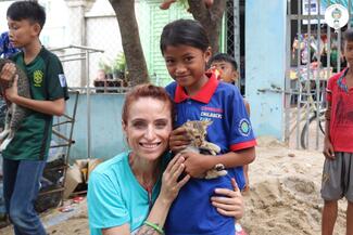 Working with local partners at Cambodia Children’s Fund
