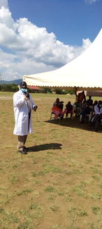 Chief Officer, Pastoral Economy addressing World Rabies day participants at Konyao Sec School