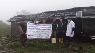 The vaccination program being conducted in remote village of Panchthar district