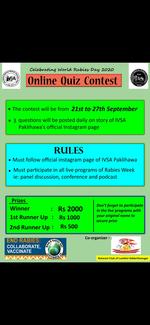 Flyer of Instagram Online Quiz Contest for Rabies Week 2020