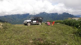 Mobile vaccination booth in far remote villages