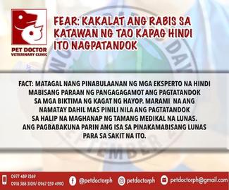 Fear vs. Fact #3 PetDoctorPH World Rabies Day 2021