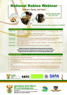 National Rabies Webinar - South Africa