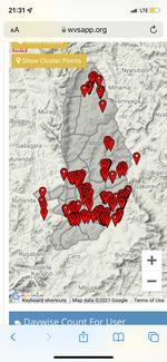 an overall mapping of the vaccinated dogs  in the vaccinated area