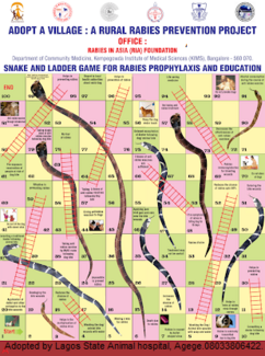 Game board given to school pupils.