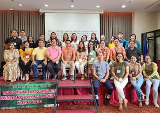 Participants and facilitators of the training on the management of animal bite and rabies exposure for physicians and nurses of central visayas