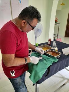 Performing a sterilization surgery