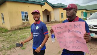 Rabies Awareness Road Walk in by Nigeria Veterinary Medical Association NVMA - Imo Chapter in collaboration with Senior Secondary School Students of Government Technical College Owerri; members of Imo Kennel Club; and members Dog Breeders Association, Imo