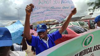 Rabies Awareness Road Walk in by Nigeria Veterinary Medical Association NVMA - Imo Chapter in collaboration with Senior Secondary School Students of Government Technical College Owerri; members of Imo Kennel Club; and members Dog Breeders Association, Imo 