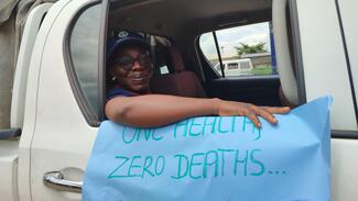 Rabies Awareness Road Walk in by Nigeria Veterinary Medical Association NVMA - Imo Chapter in collaboration with Senior Secondary School Students of Government Technical College Owerri; members of Imo Kennel Club; and members Dog Breeders Association, Imo 