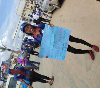 Member of Nigerian Veterinary Medical Association during Rabies Awareness Road Walk