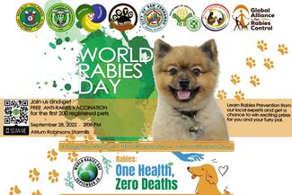 For 2022, the World Rabies Day theme is Rabies: One Health, Zero Deaths. This year's theme highlights and reminds the global community that rabies elimination is possible and that we have a goal (Zero by 30) and that we stand united against the dreadful disease.