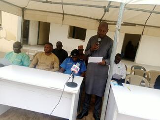 Dr. Japhet Daniel, Chairman NVMA Taraba delivering an opening speech during the world rabies day