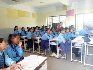 Group of students sitting in a class