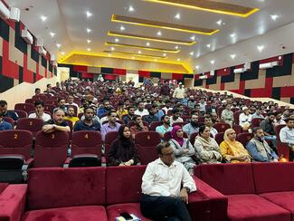 Farmers , veterinary scientists and other Government official listening to different speakers