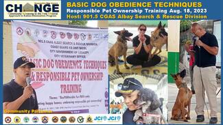 Basic Dog Obedience Techniques & Responsible Dog Owneship Training Aug 18, 2023
