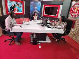 Rabies talk on Hot fm today Panelists: Radio Presenter with Dr Malcom Chiyoba VAZ President and Molly Kreuze, USAID Zambia Senior Global Health Security Advisor
