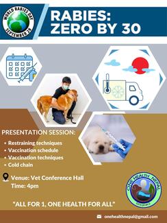 Presentation session on restraining techniques, vaccination schedule, vaccination techniques and cold chain