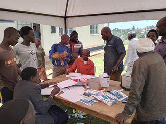 Vaccination and sterilization registration desk