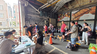 Pets owners brought pets for rabies vaccination during the event.