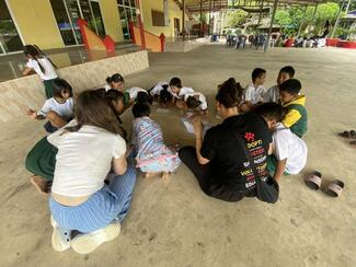 Rabies education to local children